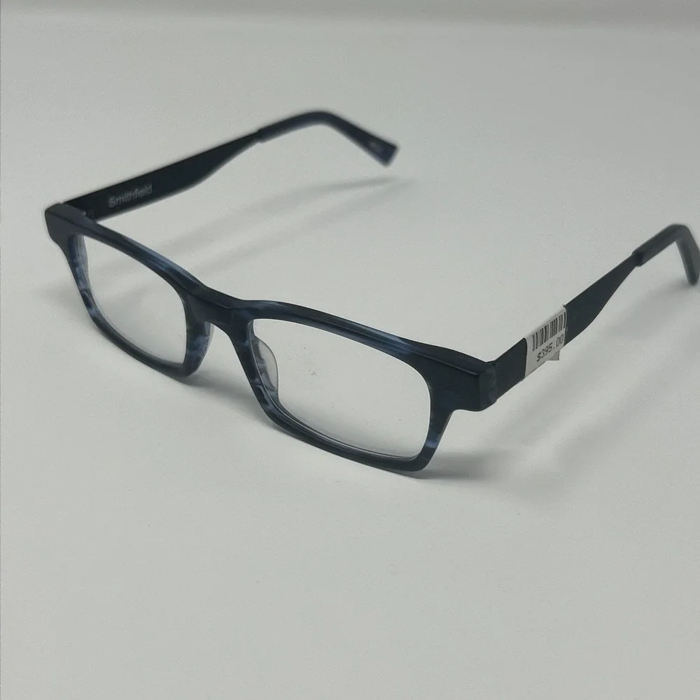 NWT Norman Childs SMITHFIELD Eyeglass 47-18-140 MGHB Unisex Kids Blk Blue Frame
